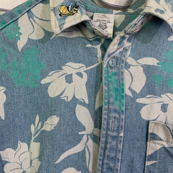 Disney Parks Shirt Mens S Princess and the Frog Denim Floral Color Me Courtney - Picture 4 of 5